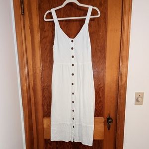 Universal thread white linen dress size medium